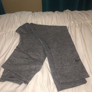 Grey Nike Capri dri-fit athletic pants